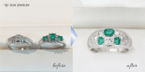 エメラルドを指輪へリフォーム